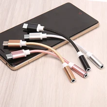 Тип C 3,5 разъем для наушников кабель-Переходник USB C на 3,5 мм AUX адаптер для наушников для huawei mate 20 P20 pro для Xiaomi a2 lite аудио кабель