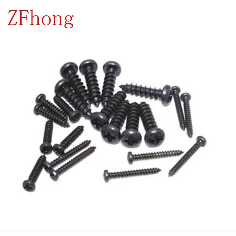 500pcs M1~M2 Thread Nickel Plated Phillips Round Head Self Tapping Screws Bolts 