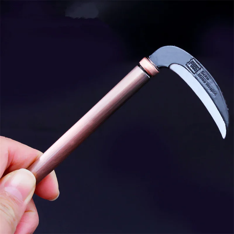  Playerunknown's Battlegrounds PUBG Logo Sickle Model Cosplay Accessories Pendant Keychain Gift Coll