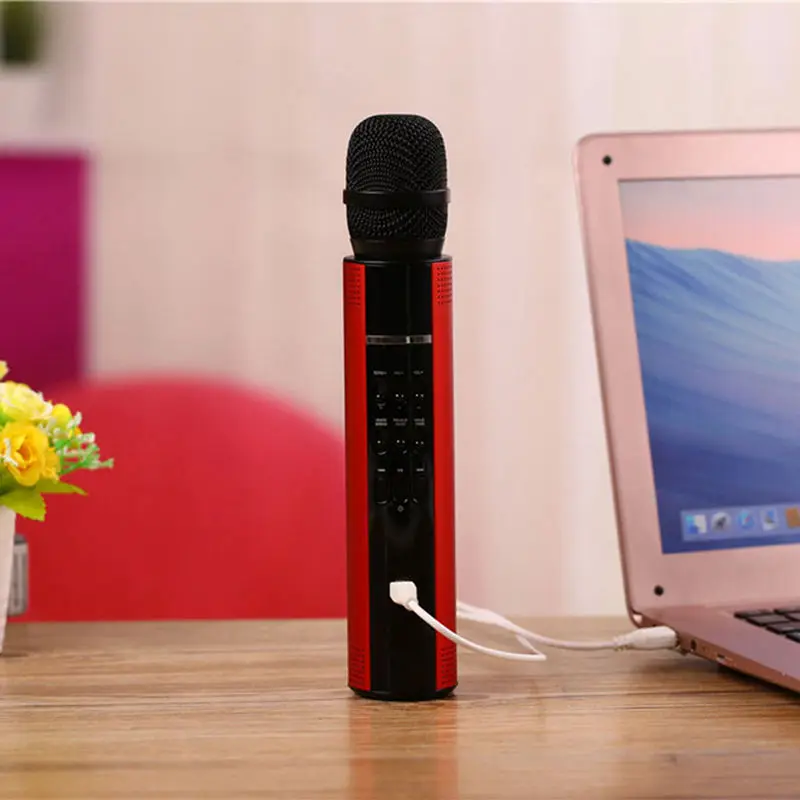Портативный микрофон караоке микрофон KTV плеер Bluetooth беспроводной динамик Запись музыки многофункциональные микрофоны