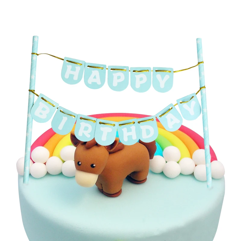 Cheerful And Bright Happy Birthday Cake Banner Free Printable Cheerful And Bright Happy Birthday Cake Banner Free Printable