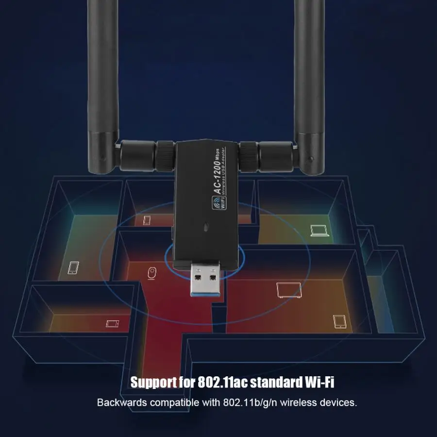 RTL8812AU AC USB 5,8G двухдиапазонный Wifi Dongle адаптер беспроводной сетевой карты на продажу