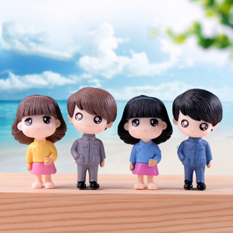 

ZOCDOU 2 Pieces Young People White Collar Worker Uniform Citizen Model Small Statue Figurine Crafts Figure Ornament Miniatures