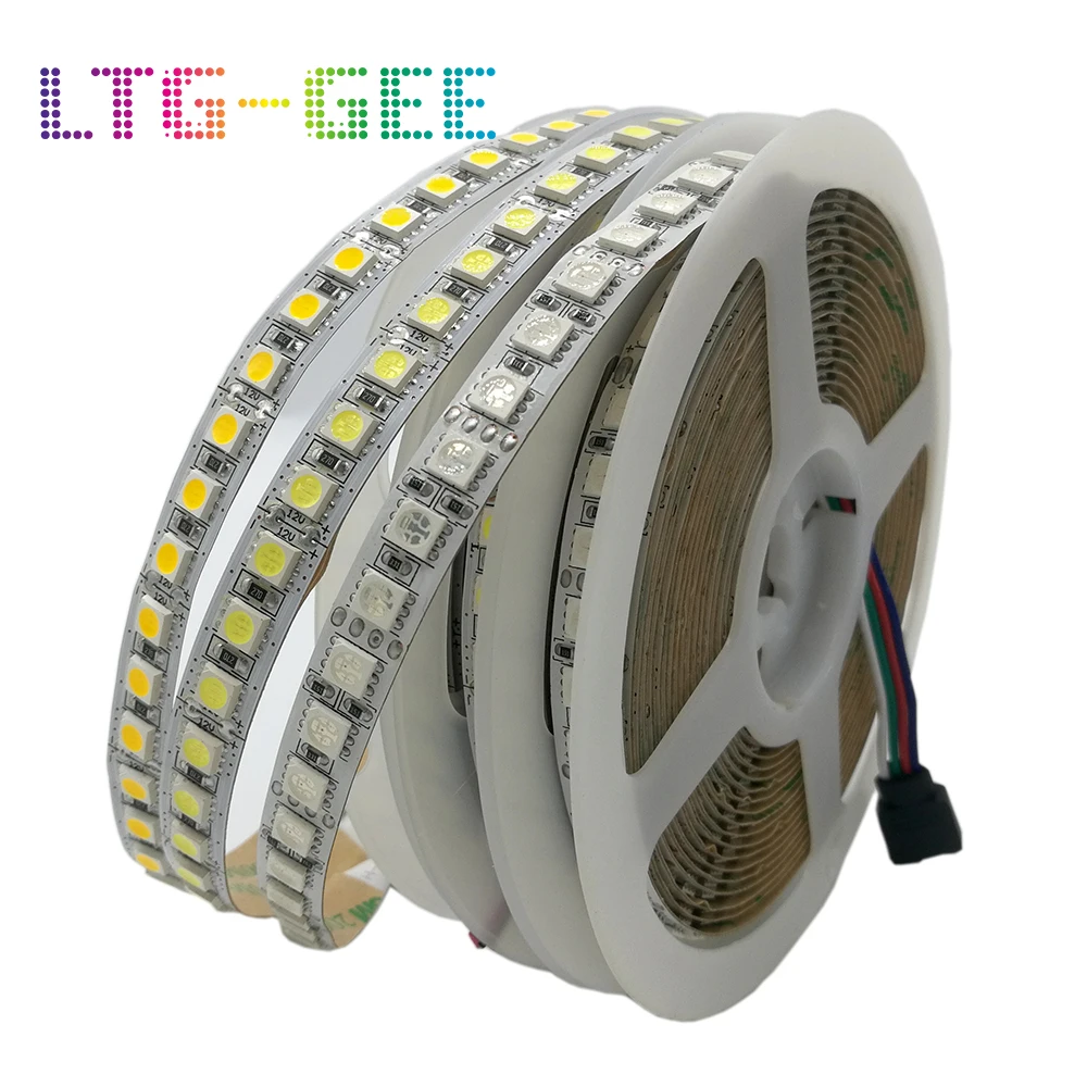 #cheap 5M LED Strip 5050 Nonwaterproof DC12V 120LEDs m Flexible LED Strip tape Lighting RGB Warm white White 5050 LED high brightness
