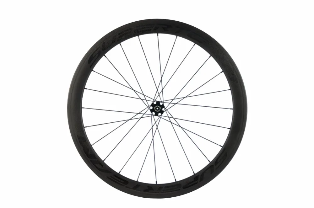 Sale SUPERTEAM Road Bike Disc Brake Carbon Wheelset Clincher With 17610 Hub Carbon Bicycle Wheels 3k Matte Free Shipping 3