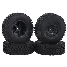 Mxfans 10cm Dia RC 1 10 Gravel Pattern Rubber Tire Plastic Imitate Wheel Rims for Rock