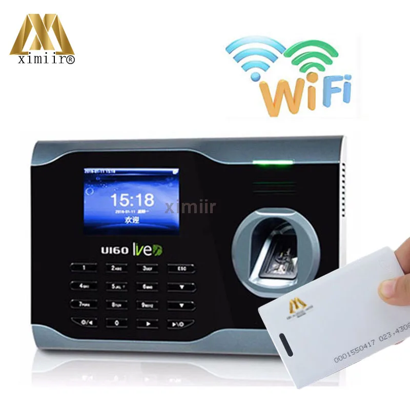 

TCP/IP,WIFI communication U160 fingerprint time clock linux system fingerprint recognition time attendance with RFID card reader