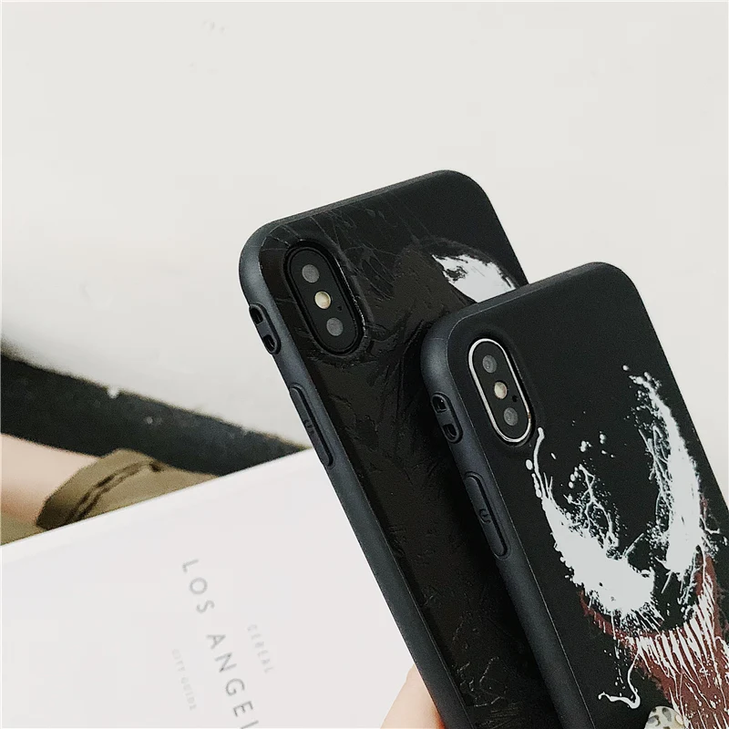 Чудо яд супер герой тиснение телефонные чехлы для iphone 6 6s 7 8 plus X XR XS Max DC Comics мягкий