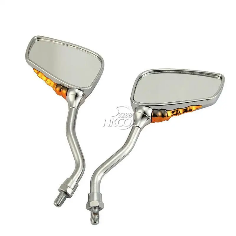 Зеркало заднего вида с золотым черепом для мотоцикла Kawasaki Honda Suzuki...|mirror frame|motorcycle