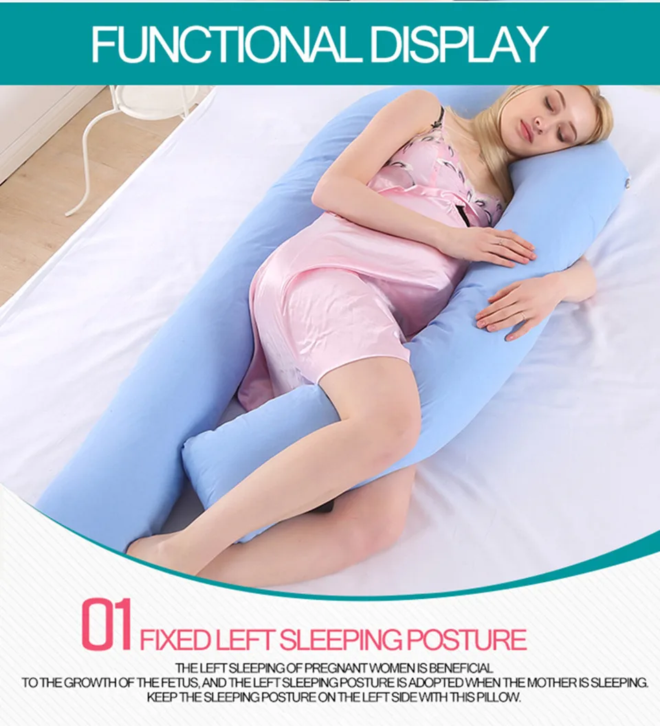 U Shape Pillow Pregnancy Full Body Pillow 100% Cotton Comfortable and Soft Pregnancy Pillow Bedding (20)