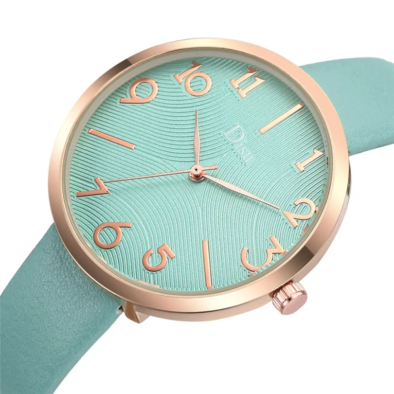 Luxury Fashion Lady Leather Belt Watch Creative Number Analog Quartz Watch Women Watches Bracelet Watch Ladied #4m19 (9)