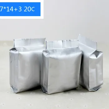 

50pcs Tea coffee food aluminum foil packaging bags can stand up heat seal organ open top bag