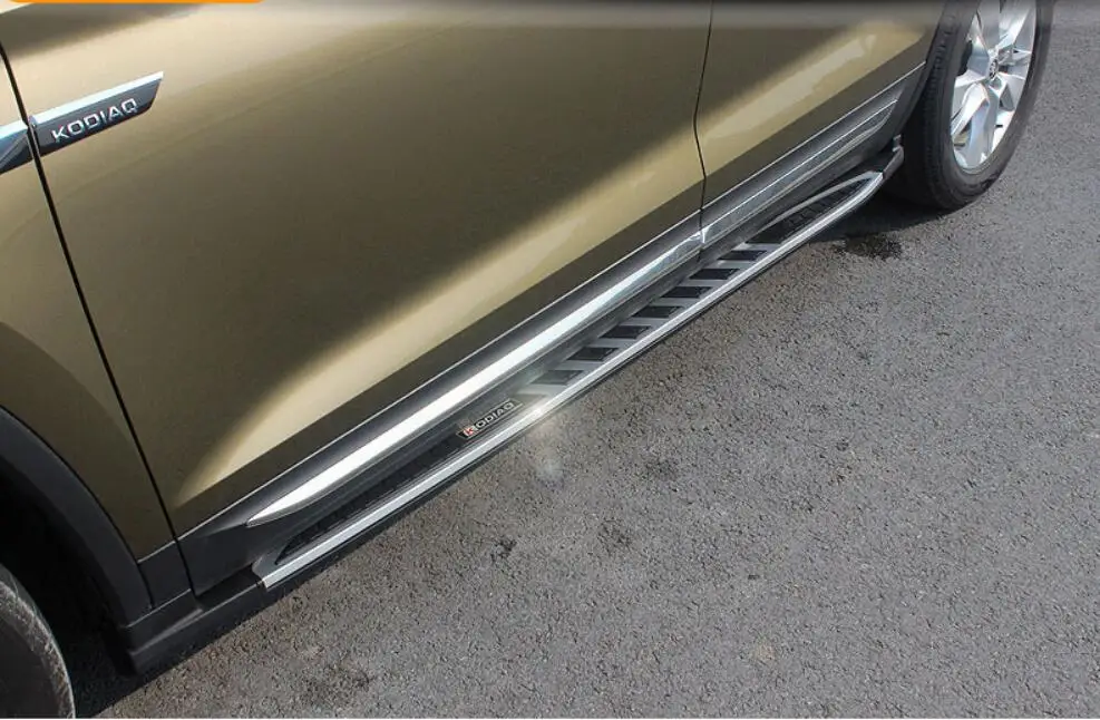 

JINGHANG Car Running Boards Auto Side Step Bar Pedals Brand New Nerf Bars Fits For SKODA KODIAQ 2017 2018