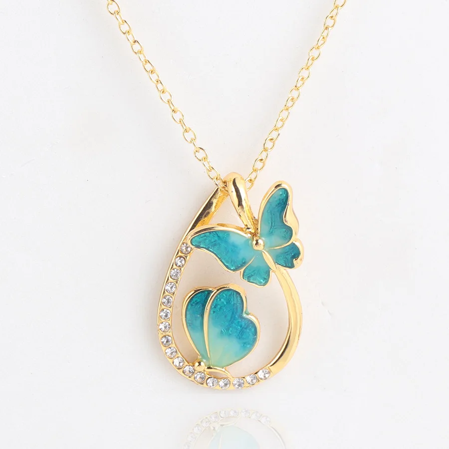 

New Fashion Gold Chain Butterfly Pendant Necklace Women Animal ketting
