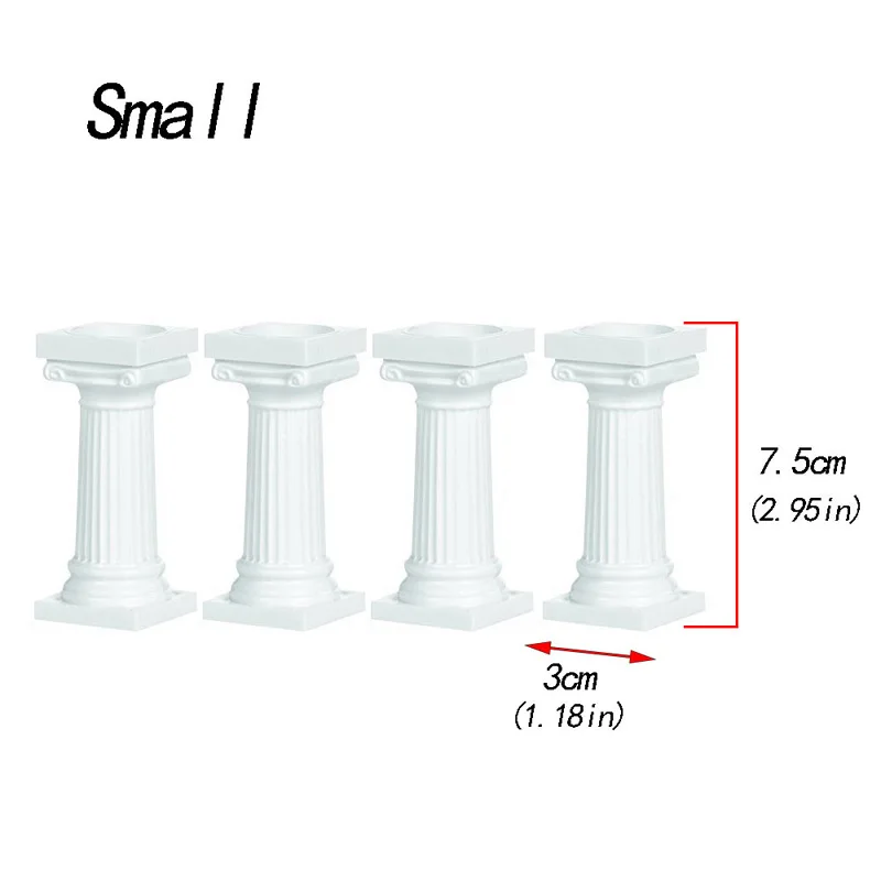 4 шт./компл. пластиковая римская колонна свадебный торт стенд помадка форма для колонны DIY День святого Валентина украшение для свадебного торта инструменты - Цвет: Small-4Pcs