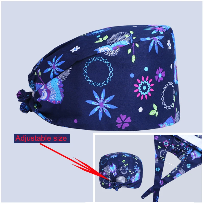 

New Arrival Medical Cap Hospital Laser Eye Operating room Work Cap 100% Cotton Surgical Mask Elastic Bandage Unisex surgical cap