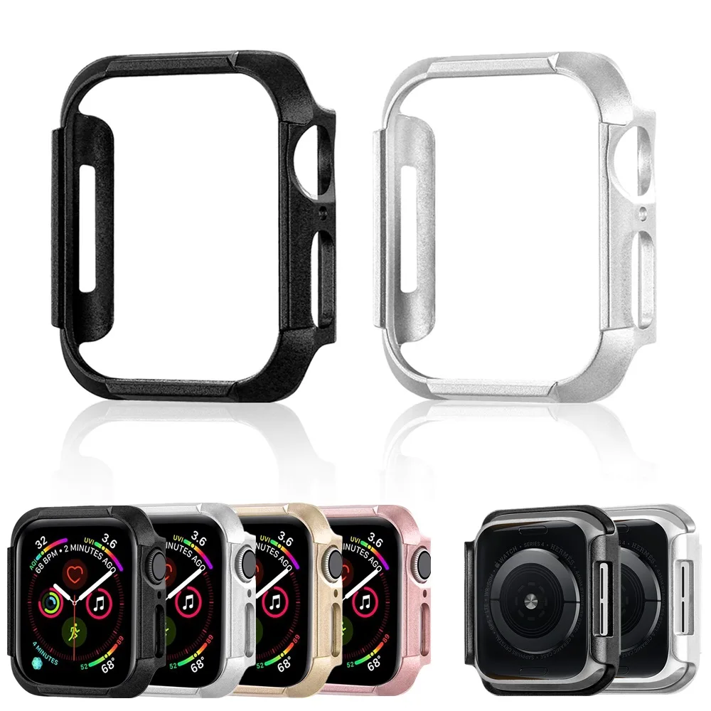 

Screen Protector Watch Case for Apple Watch Series 4 40mm 44mm Cover Plastic PC Frame for iWatch 4 Protective Bumper Accessories