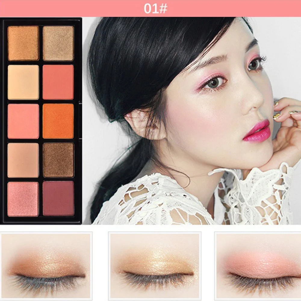 10 Color Earth Makeup Matte Eye Shadow Mineral Popular Multi effect Eye ...