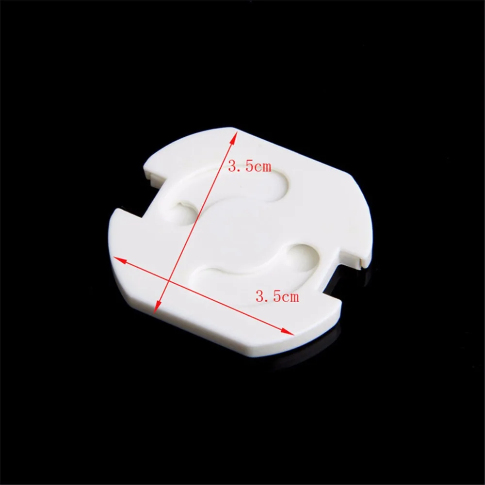 10pcs Baby Safety Rotate Cover 2 Hole Round European Standard Children Against Electric Protection Socket Plastic Security Locks