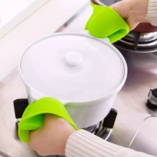 Кухонные инструменты формы для выпечки Термостойкая Силиконовая прихватка Короткий Палец ручной зажим для духовки удобный держатель для горшка