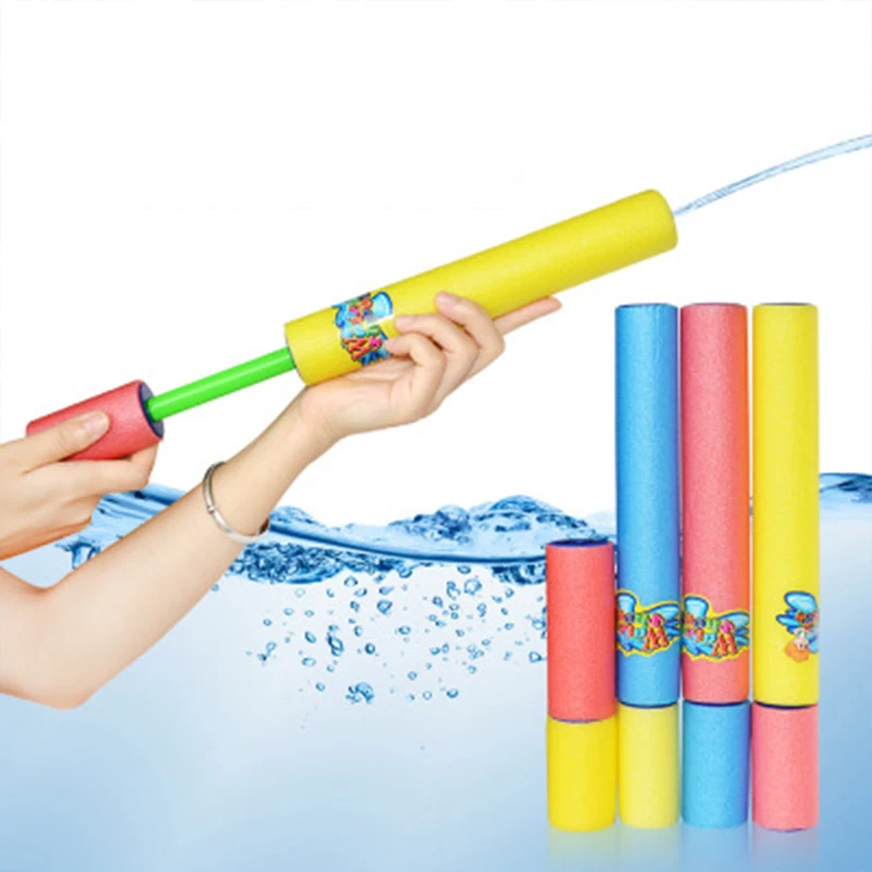 

2pcs Pull Type EVA Foam Drawn Blaster Summer beach Water Guns for Kids Shooter Summer Fun Outdoor Swimming Pool for Boys Girls