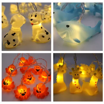 

Garland Novelty Light Lovely Mini Animal Night Light Fairy String Light Nightlight Battery For Children Baby Decoration Gift