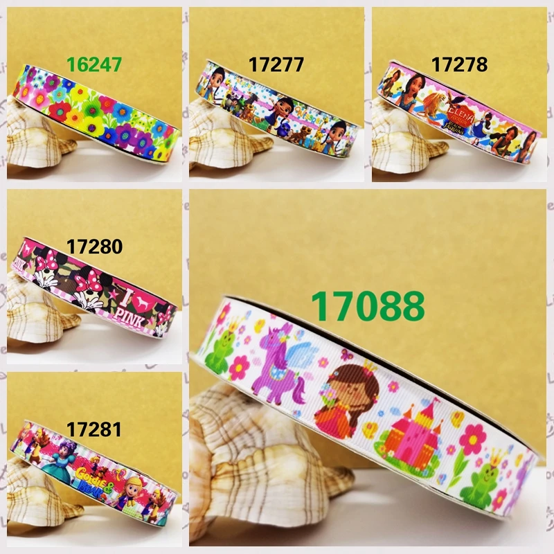 

Cartoon printed grosgrain ribbon ,satin ribbon 10 yards.
