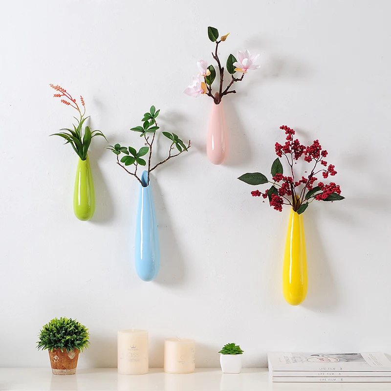Настенная настенная ваза для дома в скандинавском стиле, креативный настенный цветочный горшок, настенный Декор для дома, настенная подвесная ваза для цветов