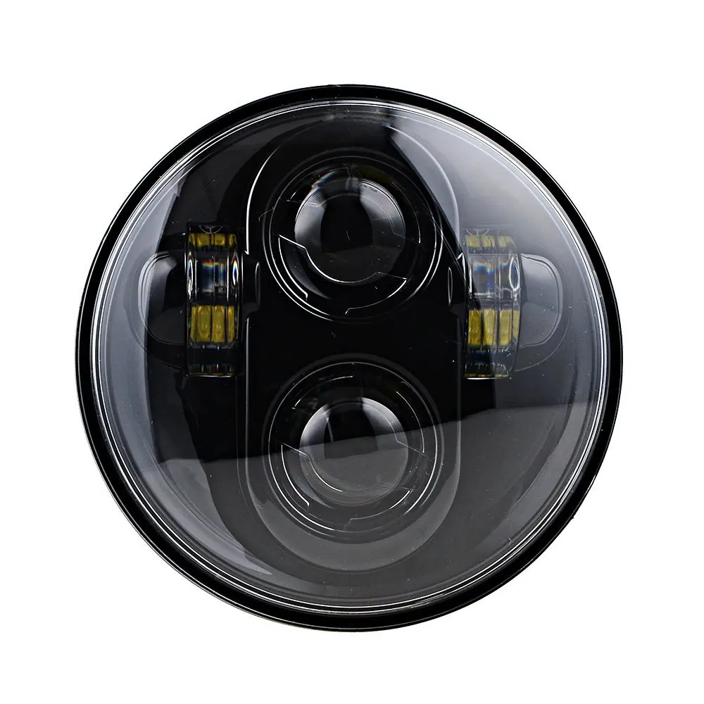 5-3/" 5,75" круглый светодиодный прожектор для moto r Davidson moto rcycles Iron 883 XL883N Sportster 1200 на заказ XL - Испускаемый цвет: Black