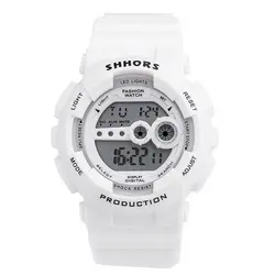 Модные брендовые часы SHHORS модные светодиодные цифровые часы для мужчин силиконовый ремешок электронные часы для мужчин спортивные часы
