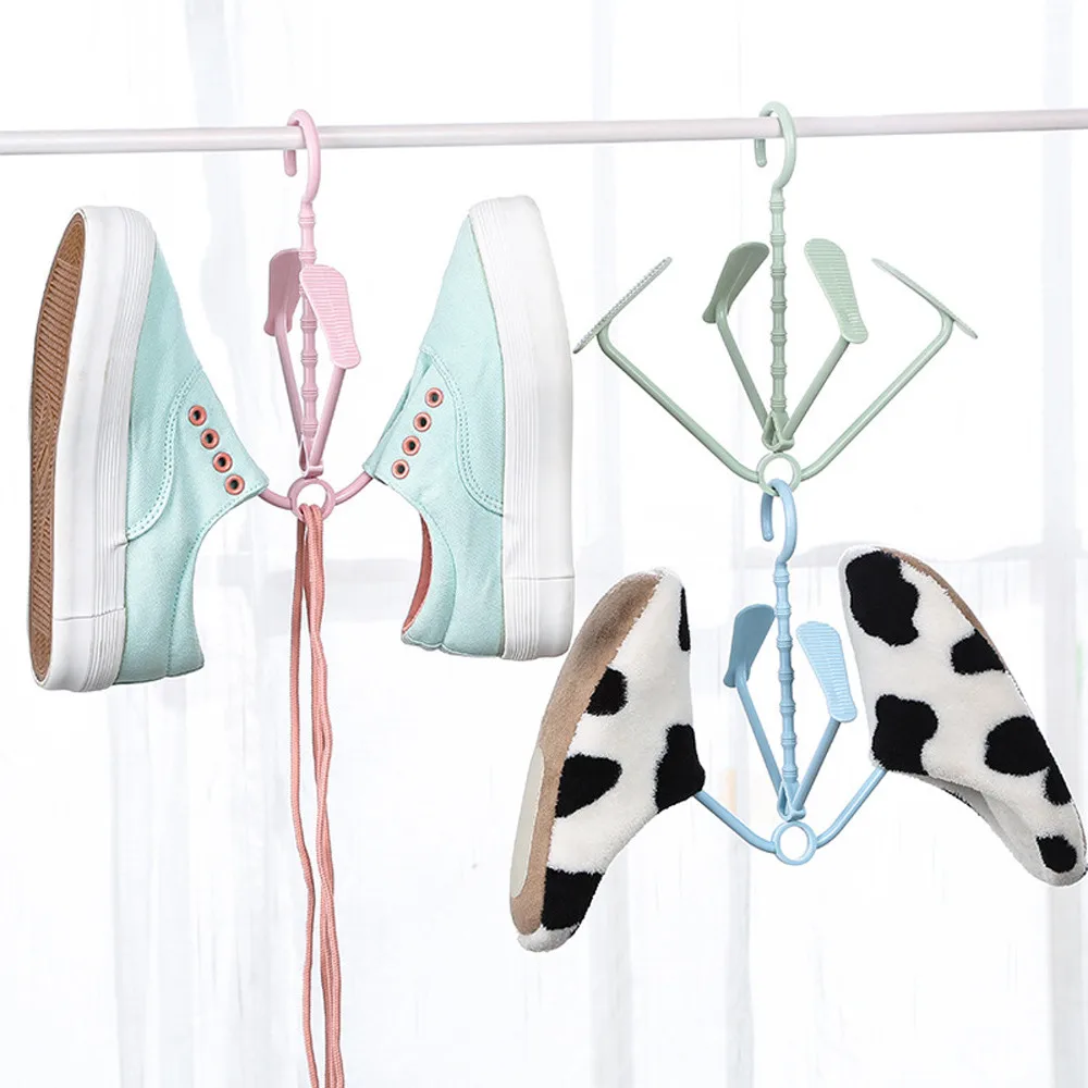 

Plastic Drying Rack Hanger For Shoe Clothes Socks Shorts Underwear Multi-Functional Dual Clothes Closet Organizer