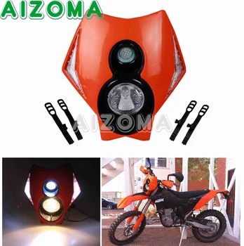 

Offroad Supermoto Motocross H3/55w LED Headlight Fairing w/Turn Signal Universal For KTM EXC MXC SXF LC4 600 520 525 450 250