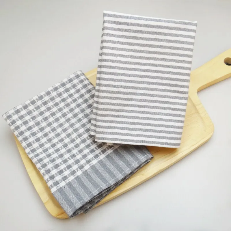 4pcs Creative lattice striped cloth table mats Japanese cotton and
