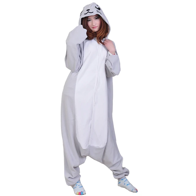 saltar pereza En necesidad de Girls Winter Warm Adult Cartoon Animal Grey Seal party costumes women pijama  entero pijamas enteros de