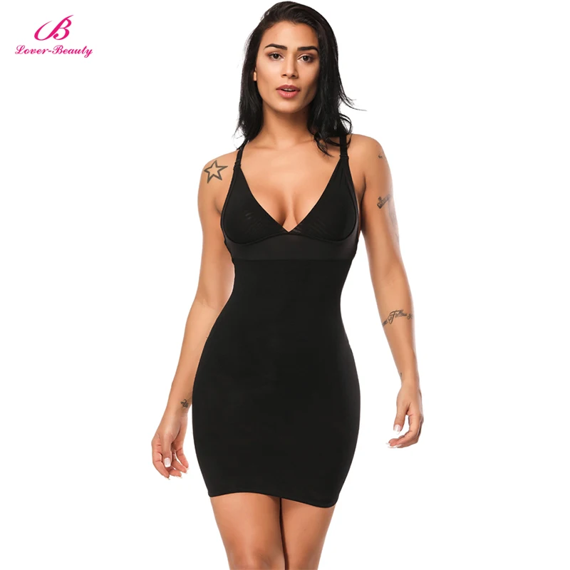 

Lover-Beauty Control Black Trainer Waist Slimming Underwear Body Shaper V Deep Neck Backless Club Dress Slimming Underwear Body