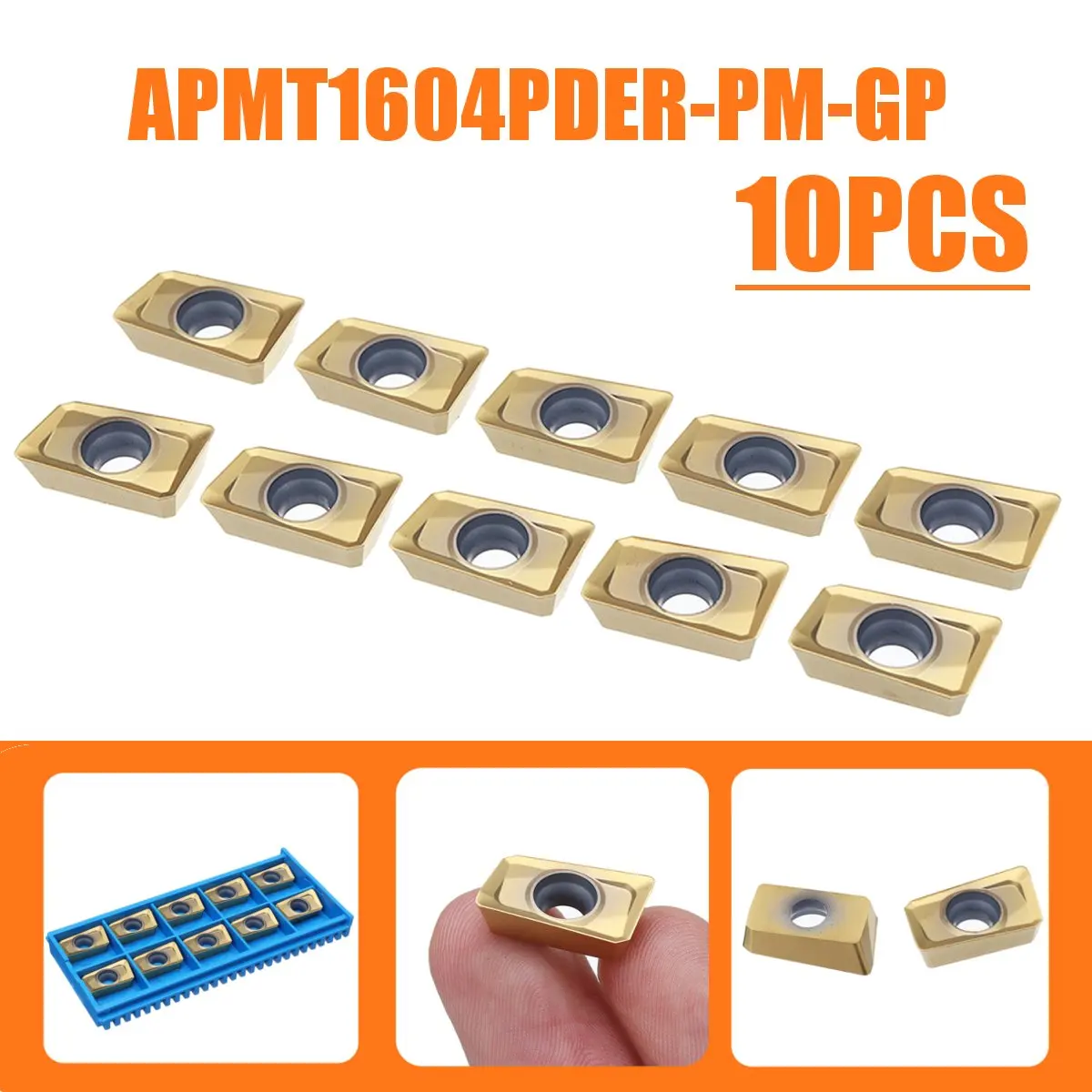 

10pcs APMT1604PDER-PM-GP Carbide Insert Face Mill Cutter Turning Tool Finish Machining Carbide Turning Tools