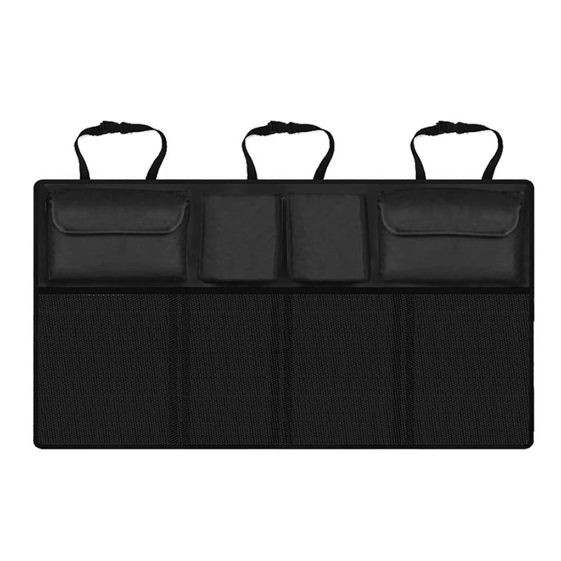 

Universal Car Trunk Organizer Rear Seat Mesh Storage Bag Nets Headrest Mount Folding Holder Box Auto Rear Storage Pouch Multi-us