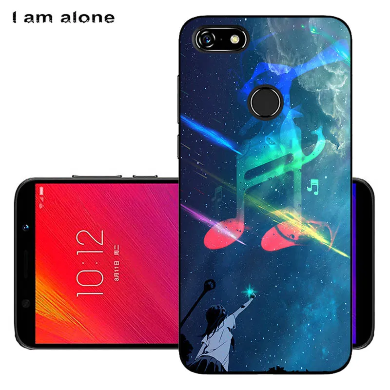 I am alone Phone Bags For Lenovo A5 5.45 inch Solf TPU Fashion Cute Color Paint Mobile Cases For Lenovo A5 Shell Shipping Free