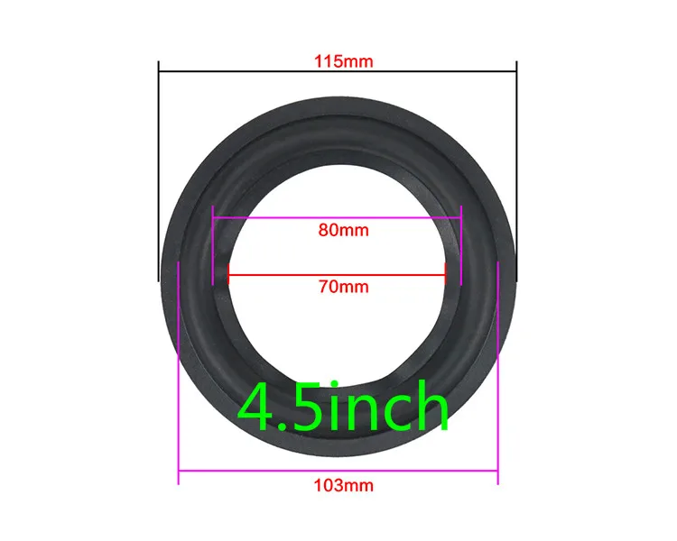 Размер спикер резиновый объемный подвесной Ремонт Аксессуары для 2 дюймов 2,5 дюймов 3,5 дюймов 4 дюймов 4,5 дюймов 5,25 дюймов 6,5 дюймов 5*7
