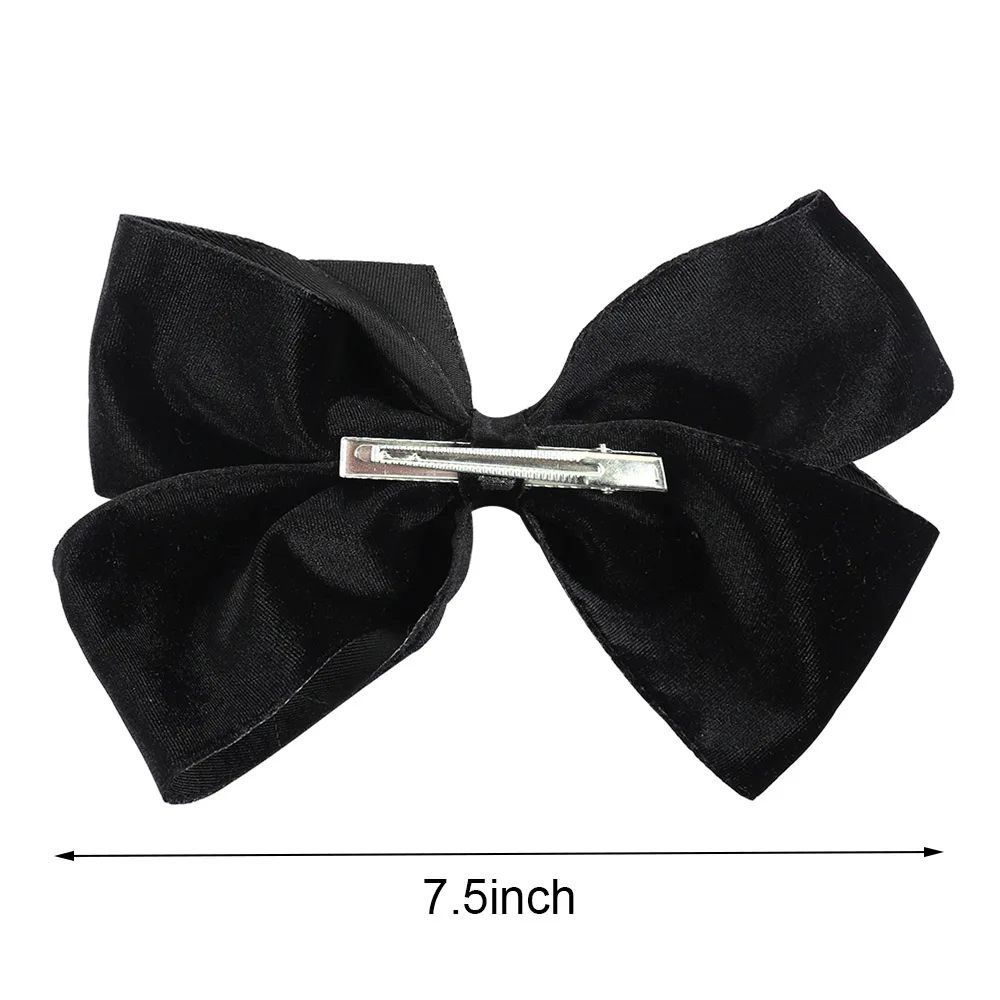7-5-Solid-Velvet-Hair-Bows-for-Kids-Girl-Hair-Clip-Handmade-Large-Bowknot-Hair-Accessories