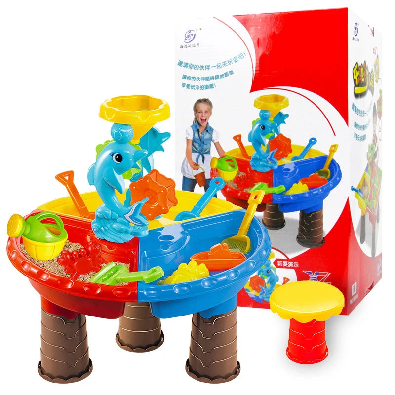 Летние игрушки для игры в воду, интерактивные пляжные игрушки для родителей и детей, домашний пляжный настольный набор, пляжный песок, дюна, инструмент, игрушки для детей, GF99