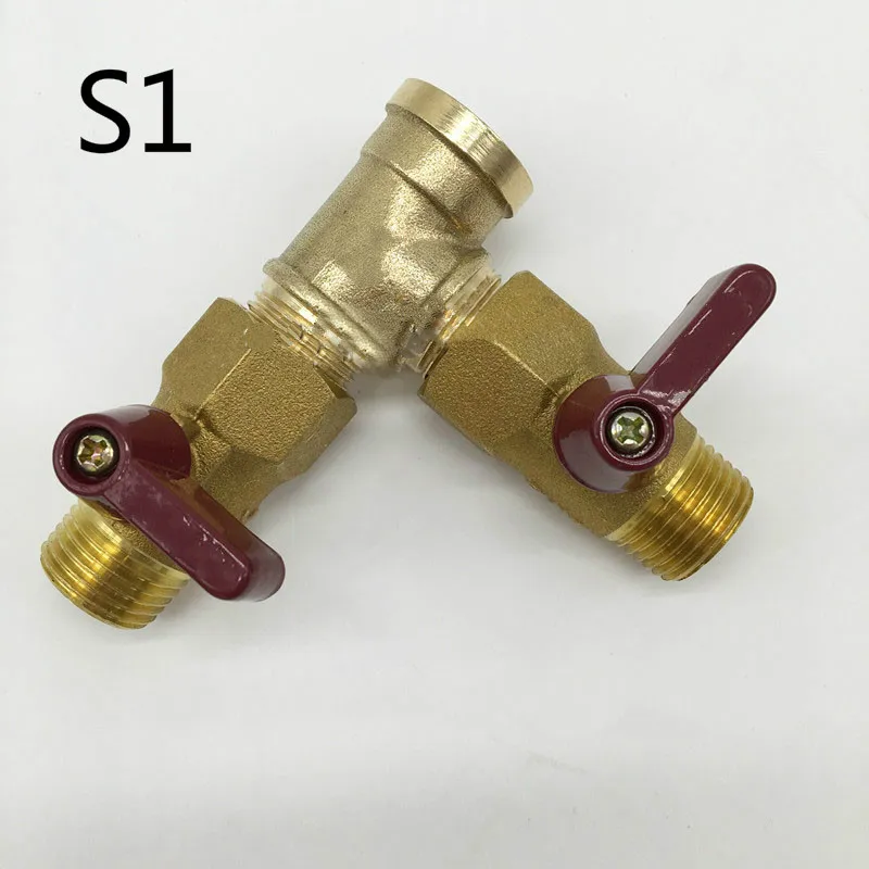 DN15 латунный шаровой клапан 3 way Тройник Разъем G1/" женский и мужской нить отводной коллектор для клапанов переключатель воды нагреватель водоотделитель