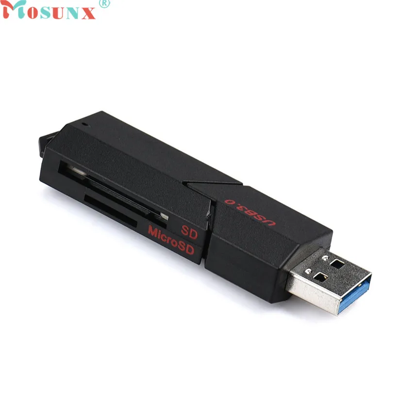 Mosunx Advanced Reader 2в1 USB 3,0 высокоскоростной для Micro SD TF карт памяти адаптер 1 шт