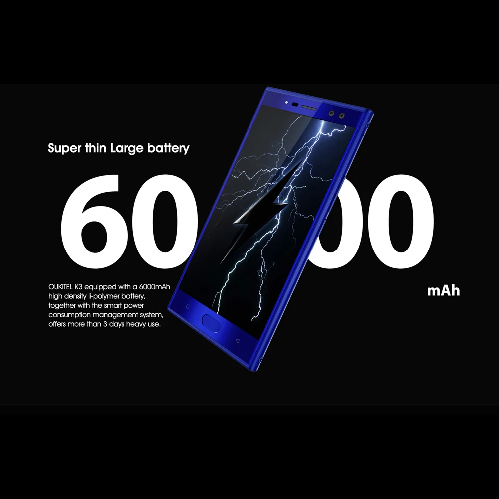 OUKITEL K3 16.0MP + 2.0MP 4 камеры 4G смартфон 6000 mAh MTK6750T Octa Core Android 7 0 64G 5 ''мобильный телефон