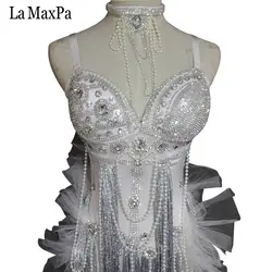 La maxpa певица костюм женщины Сценический костюм для певица ночной клуб бар DJ DS кисточкой выступления Танцы наряд на заказ