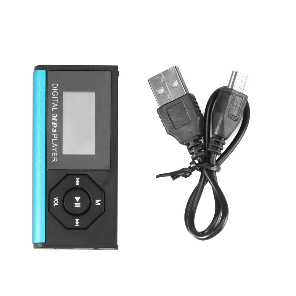Powstro ЖК-дисплей цифровой музыкальный mp3-плеер без памяти максимальная поддержка 16 Гб Micro SD карта TF карта с usb-кабелем для зарядки