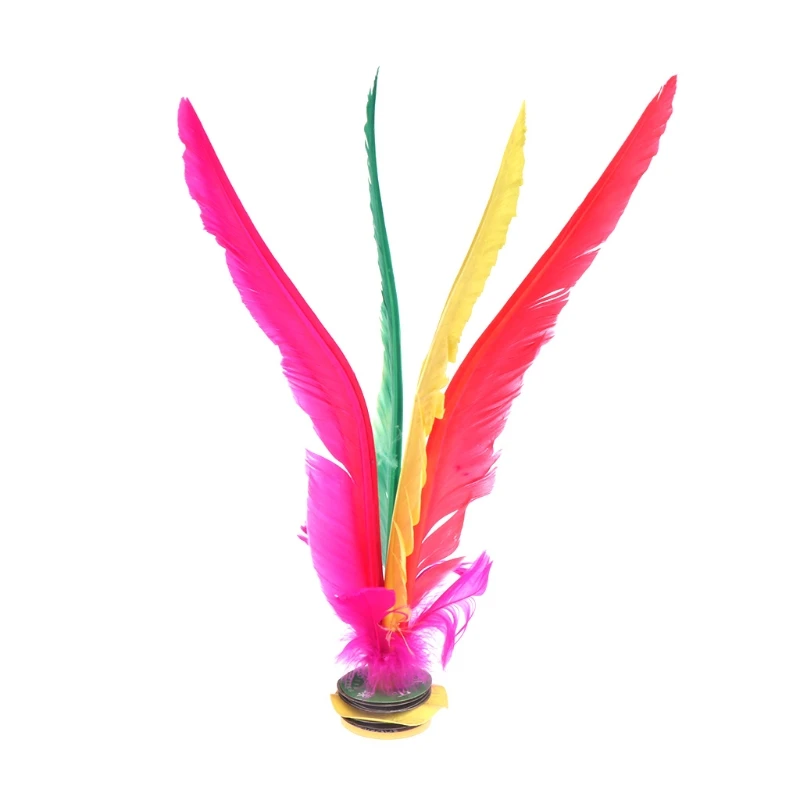 China Jianzi Footbal Foot Kick Handwheel Fancy Goose Feather Shuttlecock Fitness - Цвет: 27