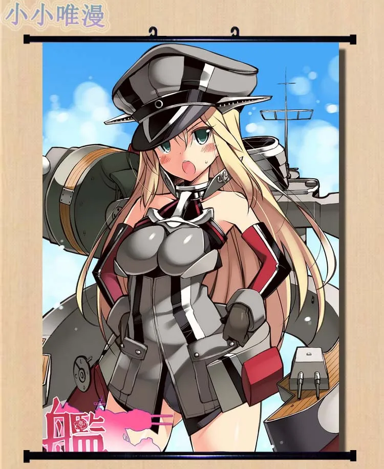 

Anime Decorative Pictures Kantai Collection KanColle characters sexy girl Bismarck & Prinz Eugen Home Decor Wall Scroll Poster