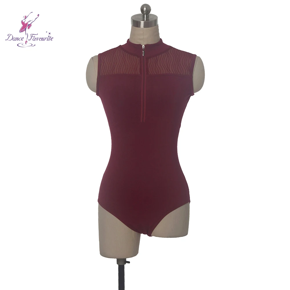 

2017 Free Shipping Modena Dance Leotard with Zipper on Front Women's Ballet Dance Wear Mesh Leotards 5 Sizes for Choose DF006