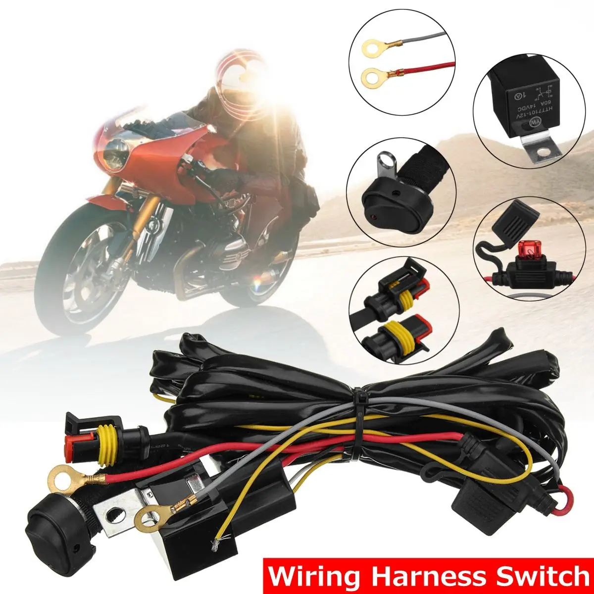 Motorcycle LED Fog Lights Wiring Harness Switch On/Off 40A For BMW R1200GS F800GS / ADV-in Motorcycle Switches from Automobiles & Motorcycles on ...